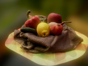 cesta de legumes Modelo 3D
