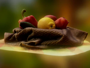 cesta de legumes Modelo 3D