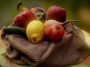 cesta de legumes Modelo 3D