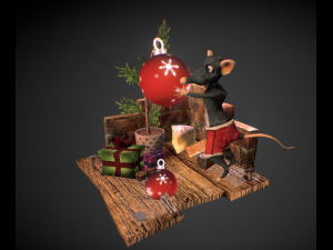 xmas mouse celebration 3D-Modell