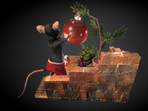 xmas mouse celebration 3D Model