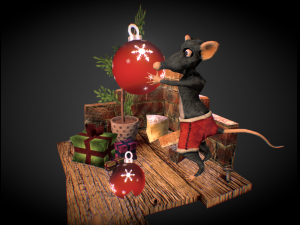 xmas mouse celebration 3D Model