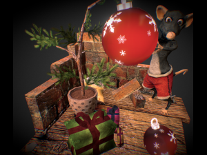 xmas mouse celebration 3D Model