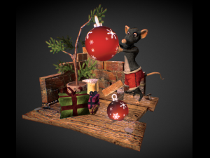 xmas mouse celebration 3D Model
