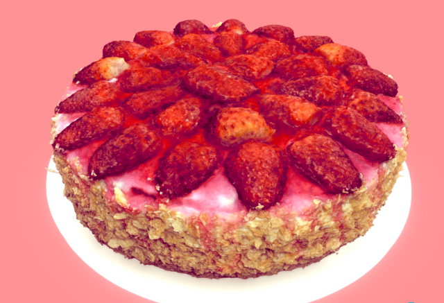 strawberry cake 3Dモデル .c4d .max .obj .3ds .fbx .stl .blend 