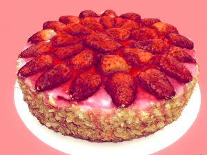 torta di fragole Modello 3D