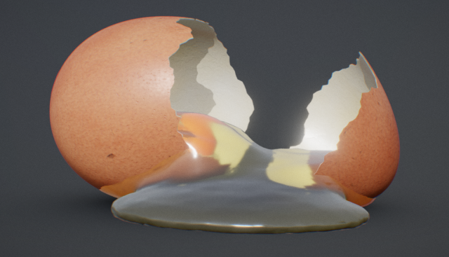 broken eggs 3D Model .c4d .max .obj .3ds .fbx .stl .blend 