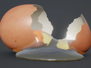 ovos quebrados Modelo 3D