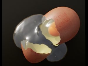broken eggs 3D Model