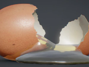 ovos quebrados Modelo 3D