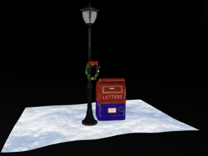 xmas small winter scene 3D-Modell