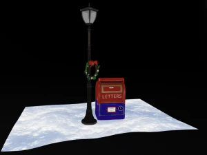 piccola scena invernale di Natale Modello 3D