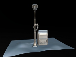 xmas small winter scene Model 3D