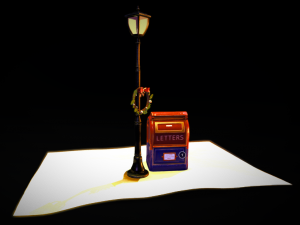 xmas small winter scene Model 3D