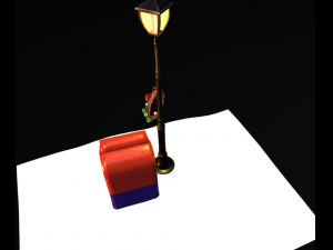 xmas small winter scene Model 3D