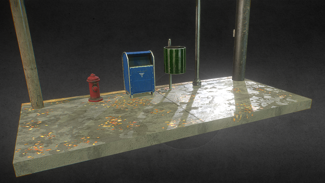 street assets 3D Modell .c4d .max .obj .3ds .fbx .stl .blend 