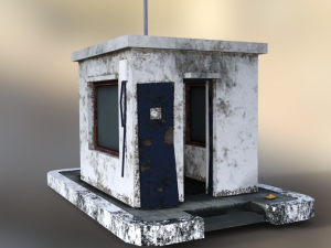 abandoned security cabine 3D Model