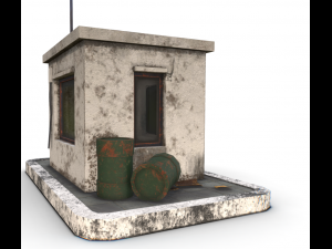 abandoned security cabine Model 3D