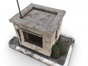 abandoned security cabine Model 3D