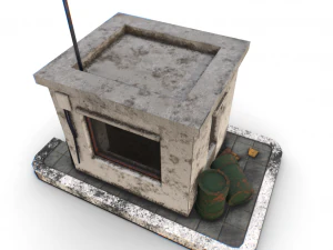 abandoned security cabine 3D Model