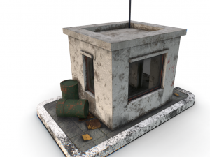 abandoned security cabine Model 3D