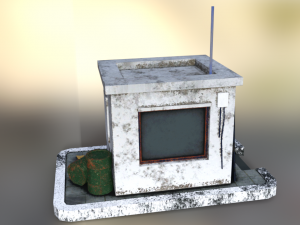 abandoned security cabine Model 3D