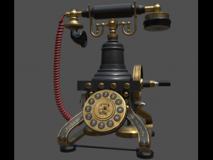 antique telephone 3D मॉडल
