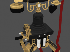 antique telephone Model 3D
