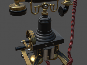 antique telephone Model 3D