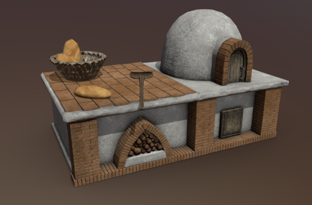 brick bread low poly 3D मॉडल .c4d .max .obj .3ds .fbx .stl .blend 