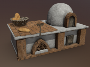 brick bread low poly 3D Модель