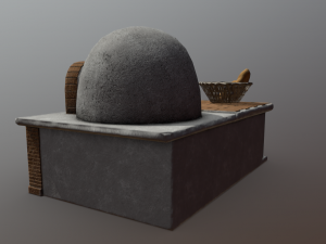 brick bread low poly 3D मॉडल