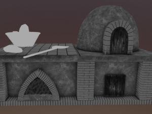 brick bread low poly 3D मॉडल