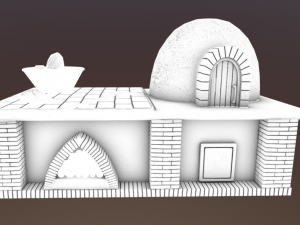 brick bread low poly 3D मॉडल