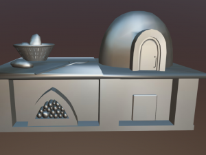 brick bread low poly 3D मॉडल