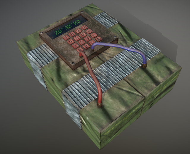 bomb c4 Modelo 3D .c4d .max .obj .3ds .fbx .stl .blend 