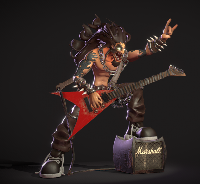 rocker dude decor Modelo 3D .c4d .max .obj .3ds .fbx .stl .blend 