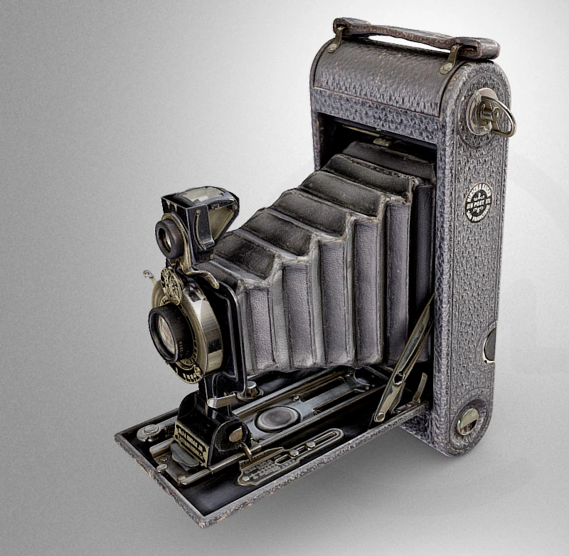 kodak junior a camera 3D Model .c4d .max .obj .3ds .fbx .stl .blend 