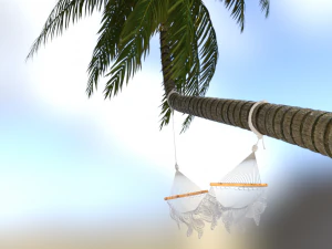 hamaca de coco realista Modelo 3D