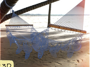 coconut hammock realistic Model 3D