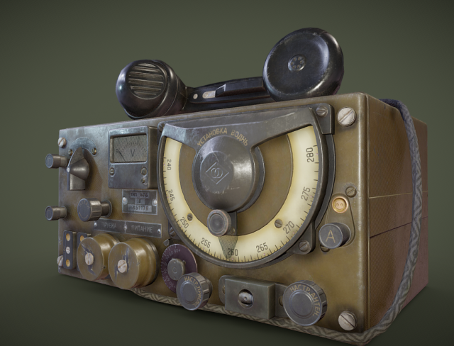 military radio a7b ussr 3Dモデル .c4d .max .obj .3ds .fbx .stl .blend 