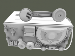 military radio a7b ussr 3Dモデル