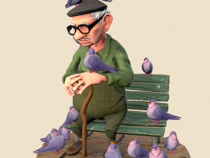 oldguy birdman 3D Модель