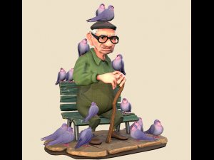 oldguy birdman 3D Модель