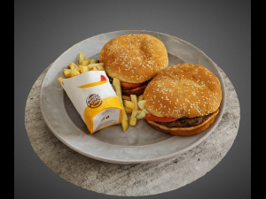 hamburg and potatoes 3D Model