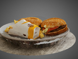 hamburg and potatoes 3D Model