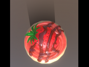cup cake stramberry 3D Модель