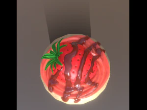 cup cake stramberry 3D Model