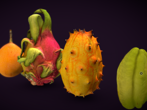 exotic fruits 3D Model