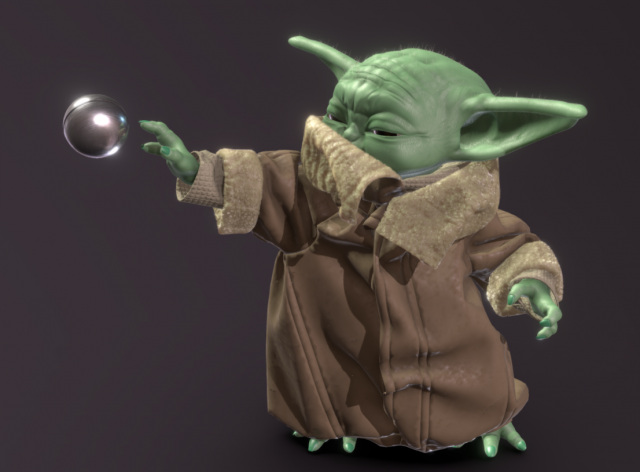 mandalorian child elipse 3D 모델 .c4d .max .obj .3ds .fbx .stl .blend